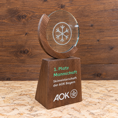 Skimeisterschaft-Trophäe mit Schneeflocke