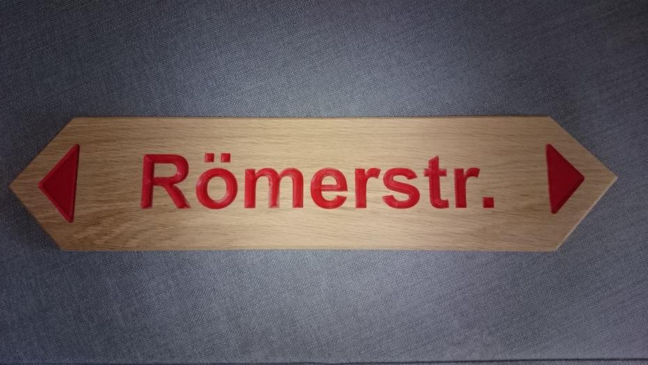 Straßenschild als Wegweiser farbig